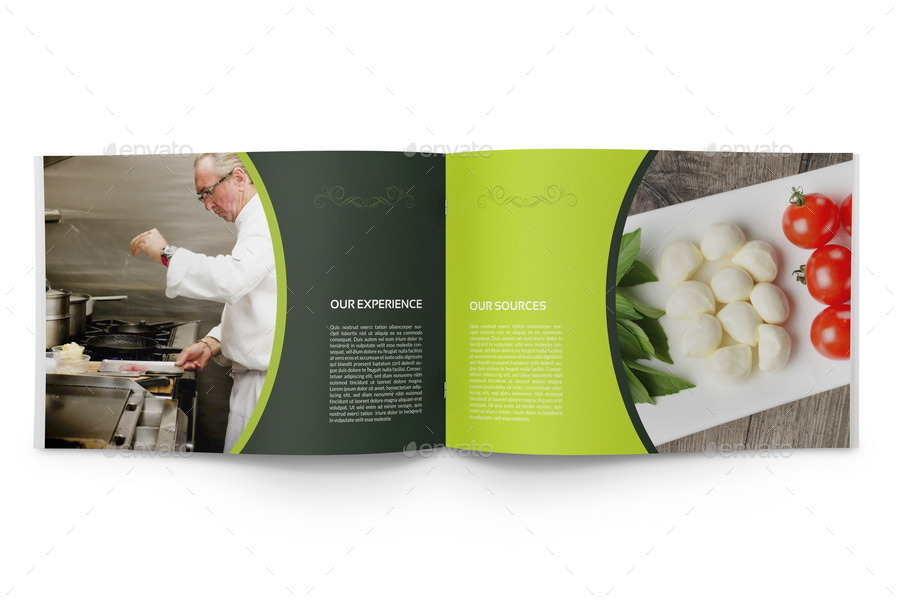 Food Products Catalog Brochure Template 24 Pages, Print Templates